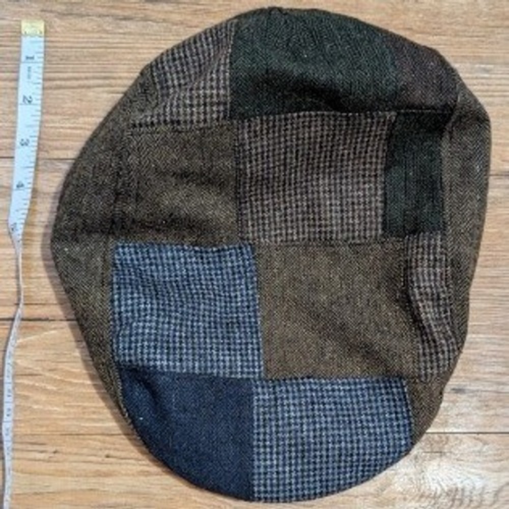 Circa 1921 Dorfman Hat Co Patchwork Tweed Flat Cap Ivy Driving Hat Large XL